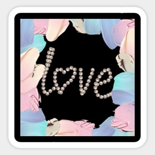 Love in pastel colors Sticker